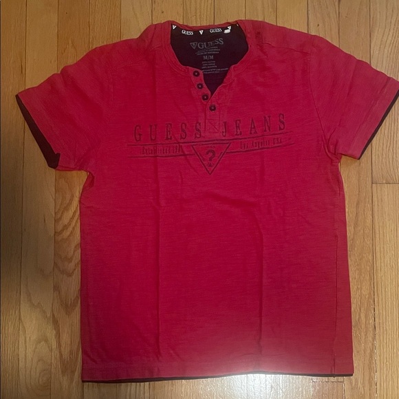 Guess Red Short Sleeve Men's Tee - Picture 1 of 1